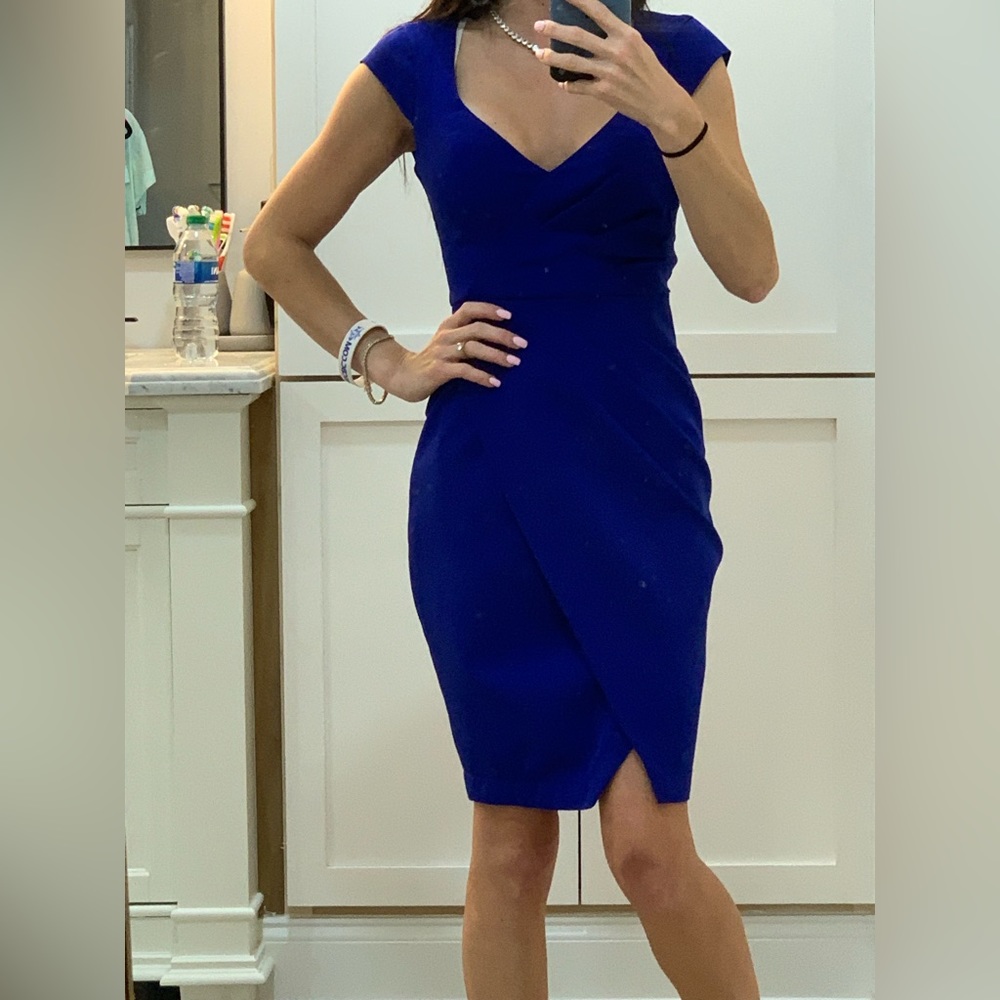 Royal Blue Classic Dress sexy with slit
